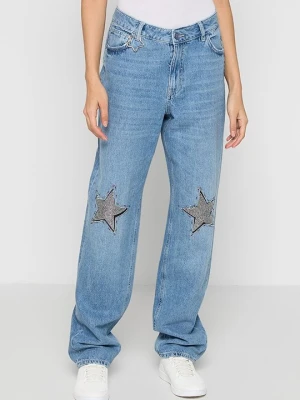 Jeansy Relaxed Fit Desigual niebieski