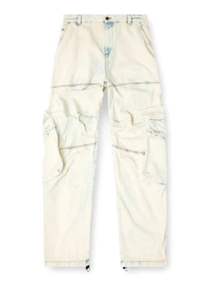 Jeansy Relaxed Fit Diesel biały