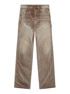 Jeansy Relaxed Fit Diesel brązowy