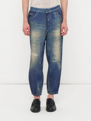 Jeansy Relaxed Fit Emporio Armani niebieski denim