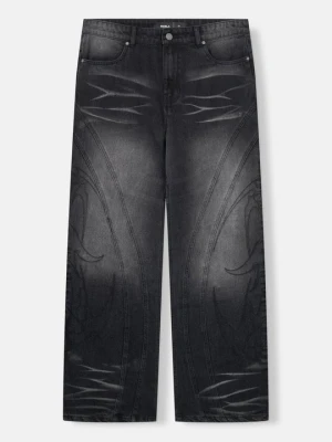 Jeansy Relaxed Fit FAVELA czarny