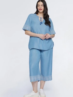 Jeansy Relaxed Fit Fiorella Rubino jasnoniebieski