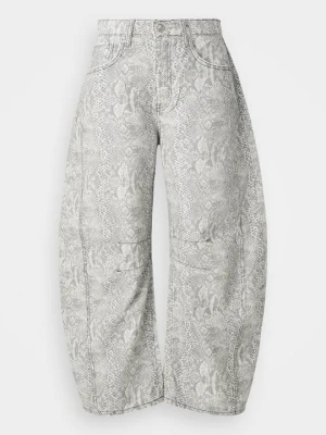 Jeansy Relaxed Fit Free People szary
