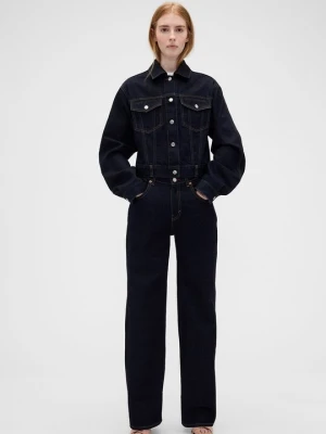 Jeansy Relaxed Fit GAP ciemnoniebieski