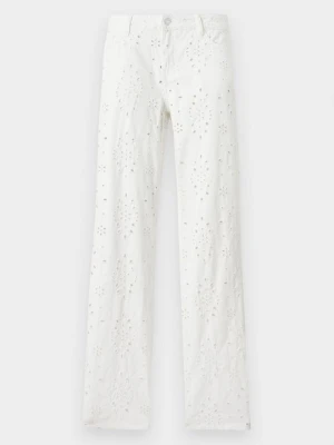 Jeansy Relaxed Fit Gina Tricot mleczny
