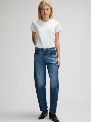 Wide leg Lee niebieski denim