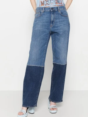 Jeansy Relaxed Fit LOVE MOSCHINO niebieski