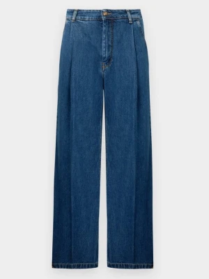 Jeansy Relaxed Fit Maison Kitsuné ciemnoniebieski
