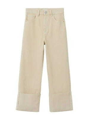 Jeansy Relaxed Fit Mango beżowy