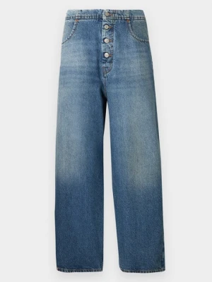 Jeansy Relaxed Fit MM6 Maison Margiela niebieski denim