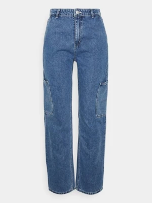 Jeansy Relaxed Fit Monki niebieski denim