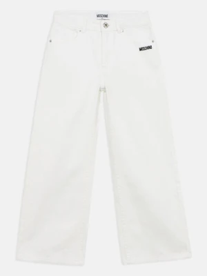 Jeansy Relaxed Fit MOSCHINO biały