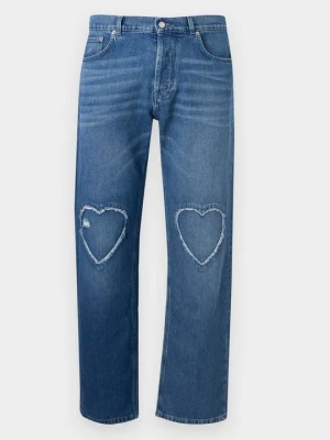 Jeansy Relaxed Fit MOSCHINO niebieski denim