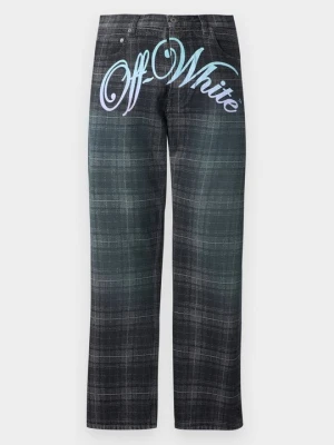 Jeansy Relaxed Fit Off White niebieski denim
