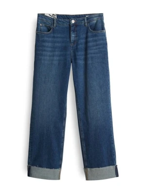Jeansy Relaxed Fit Opus niebieski denim