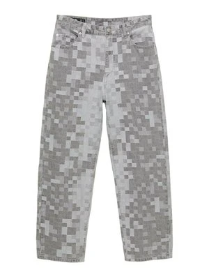 Jeansy Relaxed Fit PULL&BEAR jasnoszary