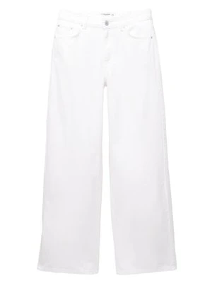 Jeansy Relaxed Fit PULL&BEAR biały
