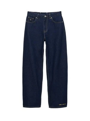 Jeansy Relaxed Fit PULL&BEAR ciemnoniebieski