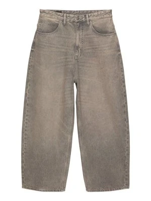Jeansy Relaxed Fit PULL&BEAR brązowy
