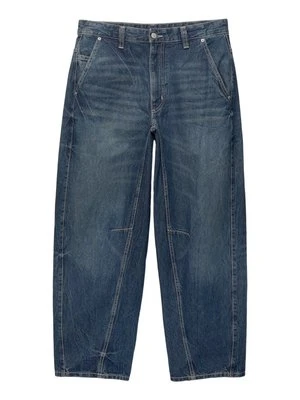 Jeansy Relaxed Fit PULL&BEAR niebieski denim