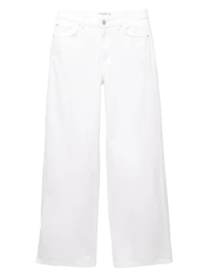 Jeansy Relaxed Fit PULL&BEAR biały