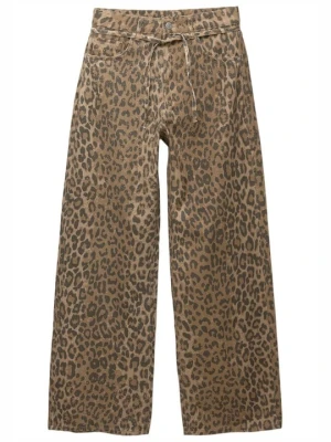 Jeansy Relaxed Fit PULL&BEAR brązowy