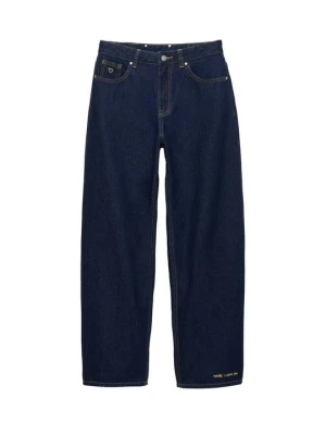 Jeansy Relaxed Fit PULL&BEAR ciemnoniebieski