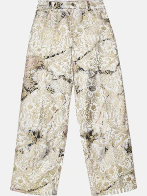 Jeansy Relaxed Fit Roberto Cavalli biały