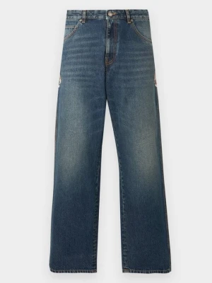 Jeansy Relaxed Fit Roberto Cavalli granatowy