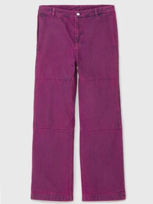Jeansy Relaxed Fit Solid różowy