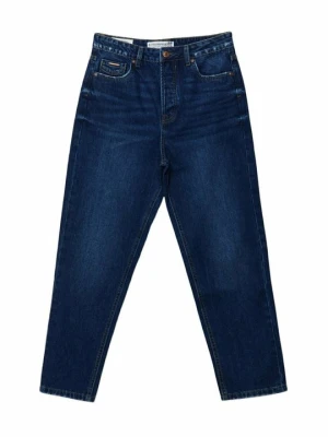 Jeansy Relaxed Fit Stradivarius granatowy