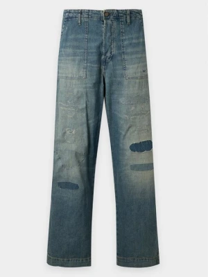 Jeansy Relaxed Fit Tommy Hilfiger przecierany denim