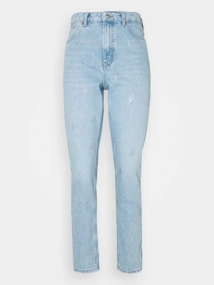 Jeansy Relaxed Fit Topshop denim wybielany