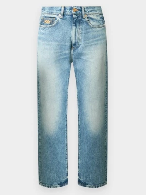 Jeansy Relaxed Fit Versace jasnoniebieski denim