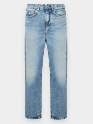 Jeansy Relaxed Fit Versace jasnoniebieski denim
