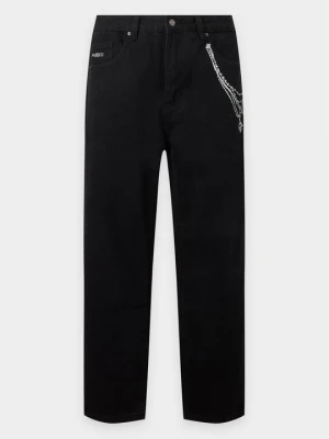 Jeansy Relaxed Fit Wasted Paris czarny