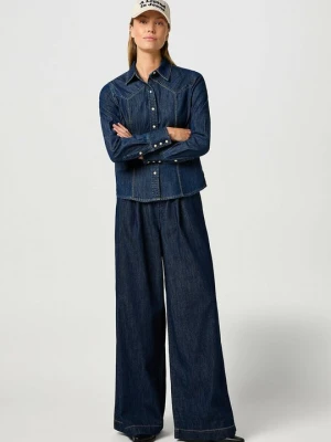 Jeansy Relaxed Fit Wrangler granatowy