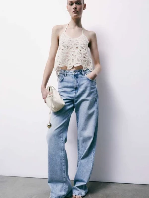 Jeansy relaxed-fit z niskim stanem Patrizia Pepe granatowy