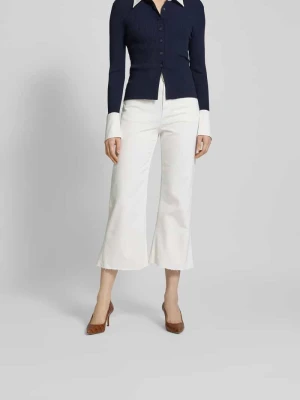 Jeansy rozkloszowane z 5 kieszeniami Victoria Beckham Biały