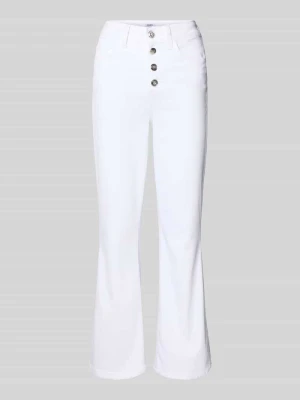 Jeansy rozkloszowane z listwą guzikową model ‘PRINCESS’ Liu Jo White