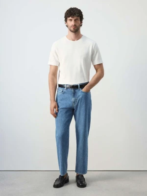 Jeansy Sammy cropped carrot fit ciemnoniebieski - Mężczyzna - MANGO MAN