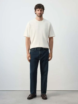 Jeansy Sammy cropped carrot fit intensywny granatowy - Mężczyzna - MANGO MAN