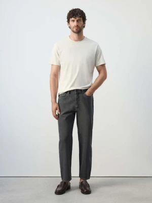 Jeansy Sammy cropped carrot fit szary - Mężczyzna - MANGO MAN
