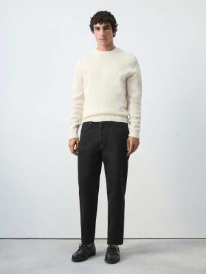 Jeansy Sammy o skróconym kroju carrot fit black denim - Mężczyzna - - MANGO MAN