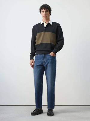 Jeansy Sammy o skróconym kroju carrot fit ciemnoniebieski - Mężczyzna - - MANGO MAN