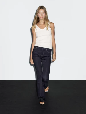 Jeansy Skinny Dzwony Z Wysokim Stanem - Ciemnoszary - - Massimo Dutti - Kobieta