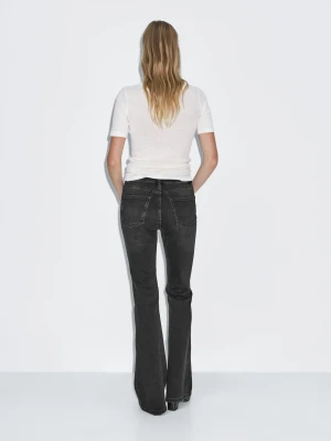 Jeansy Skinny Dzwony Z Wysokim Stanem - Czarny - - Massimo Dutti - Kobieta