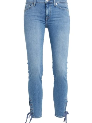 Jeansy Skinny Fit 7 For All Mankind niebieski denim