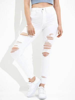 Jeansy Skinny Fit American Eagle biały