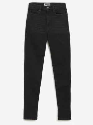 Jeansy Skinny Fit ARMEDANGELS czarny melanż